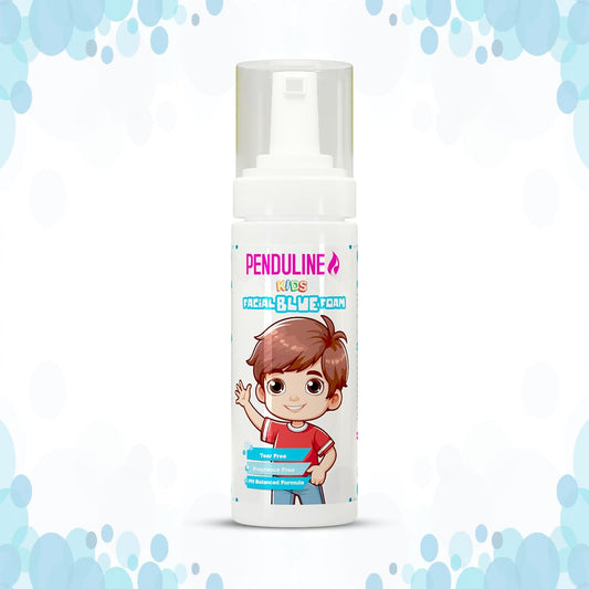 Penduline Kids Facial Blue Foam: Antioxidant-Rich, Moisturizing, and Soothing Formula | free from Sulfate and alcohol | 150 ML