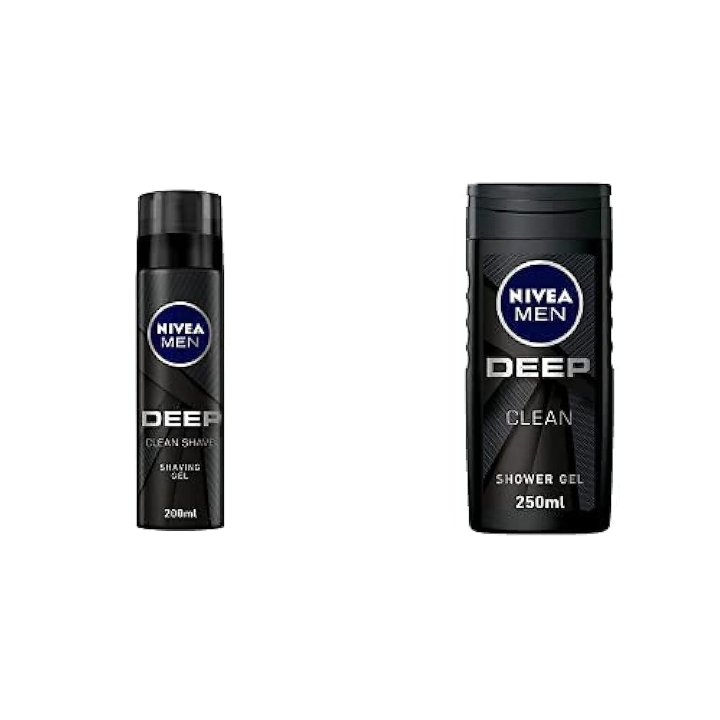 NIVEA Men Deep Bundle (Shaving Gel Black Carbon and Showe Gel Woody scent)