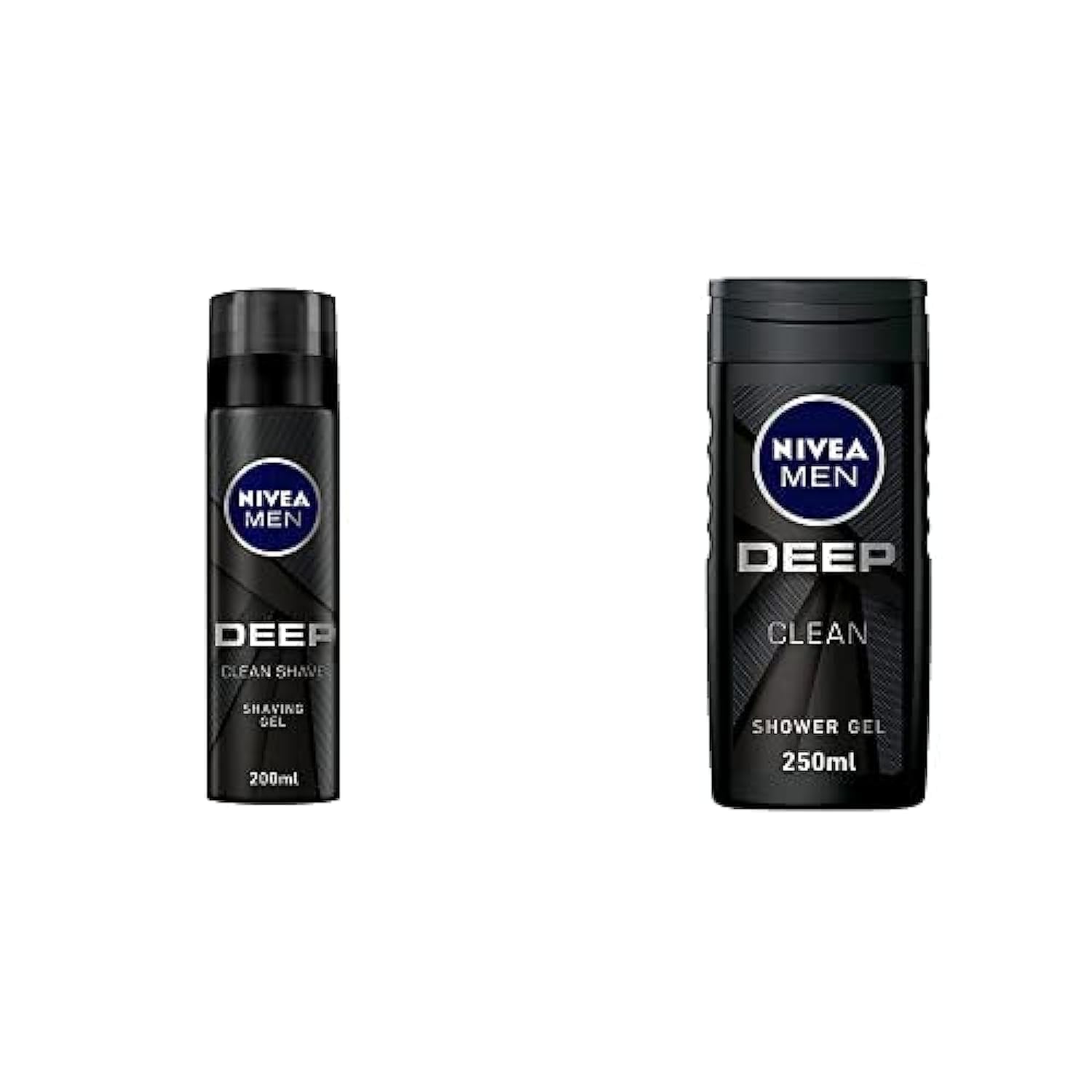 NIVEA Men Deep Bundle (Shaving Gel Black Carbon and Showe Gel Woody scent)