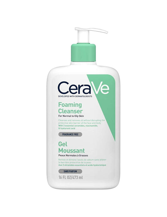CeraVe Normal Grasa Fragance Free Limpiator Spot Skin Gel, 473ml