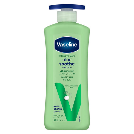 Vaseline Lotion Intensive care Aloe vera Soothe, heals & refreshes dry skin 400ML