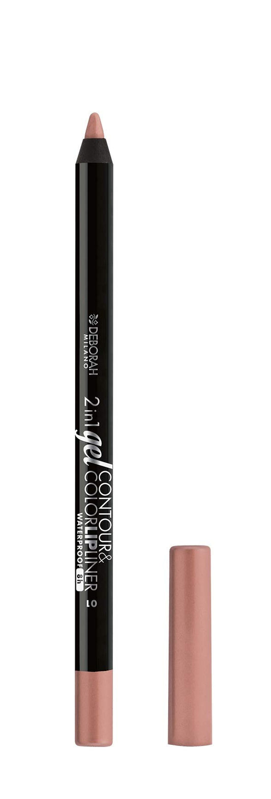 Deborah 2In1 Gel Contour&Color Lipliner Wp 01 Nude Rose