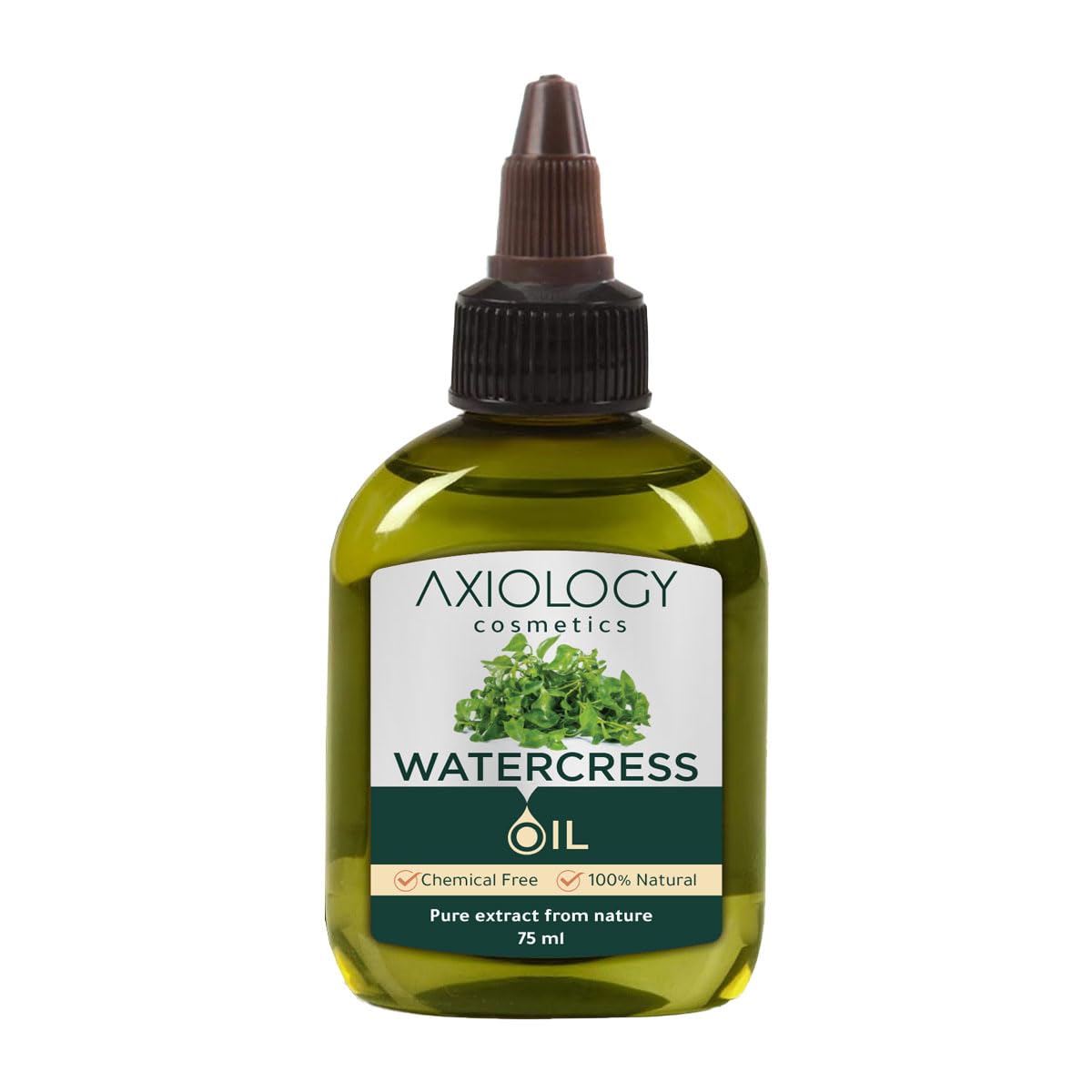 Silk Route Axiology Watercress Oil, 100% Natural Pure Watercress Extract, Chemical-Free, 75 ml