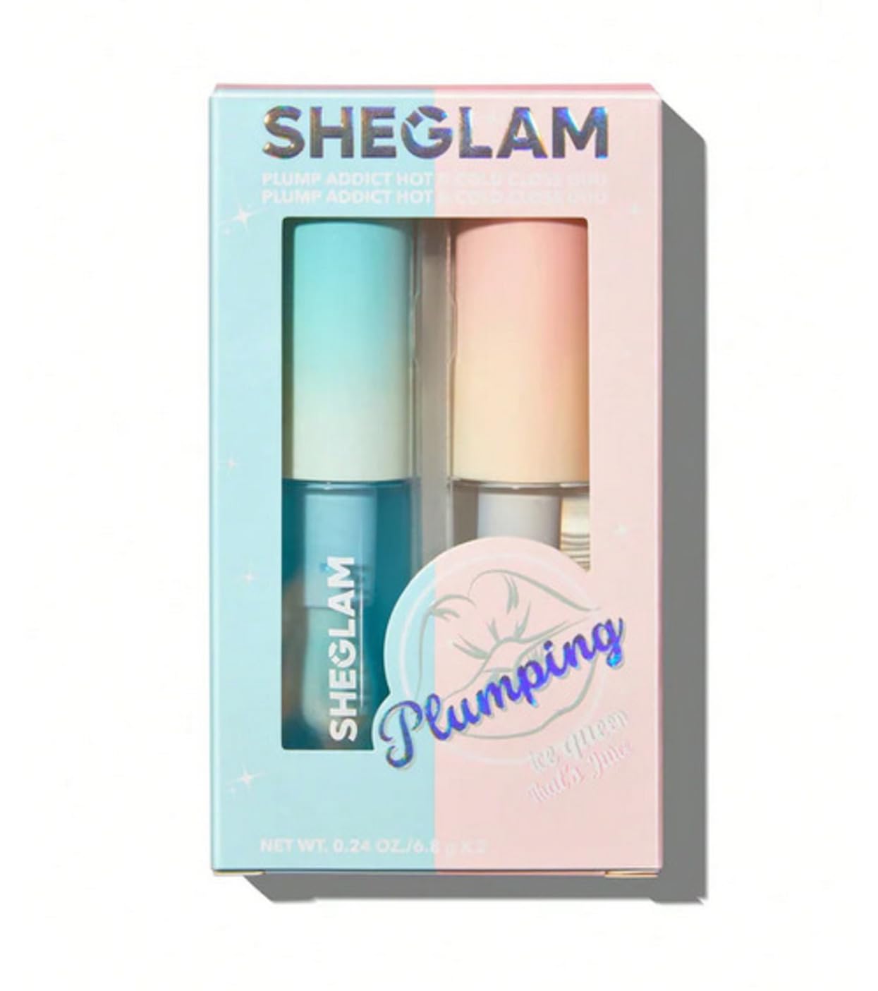 SHEGLAM Plump Addict Hot & Cold Gloss Duo Plumping 6.8g × 2