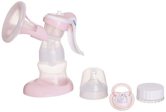 Granzia SoftFeed Manual Breast Pump with Silicone Nipple - Pink