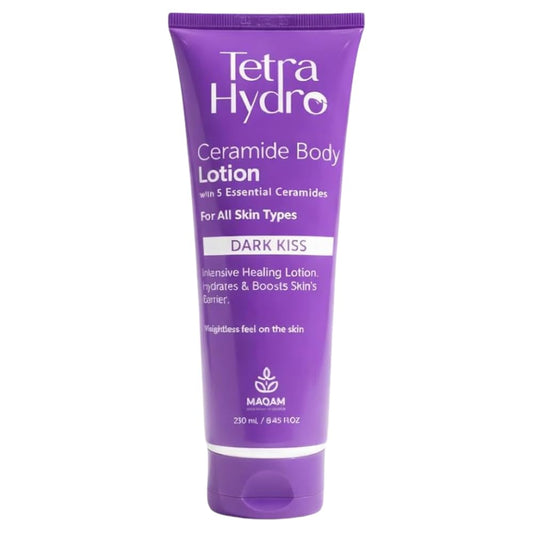 Tetra Hydro Ceramide Body Lotion Dark Kiss, Intensive Healing Lotion with 5 Essential Ceramides, skin care routine For All Skin Types, deeply moisturise and nourish skin, 250ml