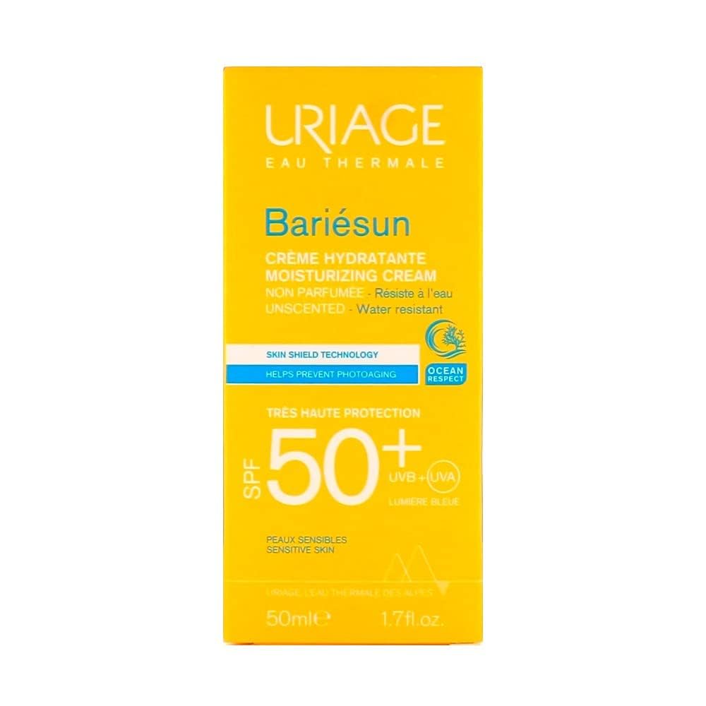 Uriage Bariésun Fragrance-Free Sunscreen Spf50+ - Very High Protection Uva/Uvb & Blue Light - Sweat Resistant - Non-Comedogenic - No White Cast - Ideal For Sensitive Skin - 50Ml