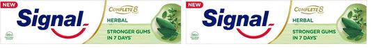 Signal Complete 8 Nature Elements for Strengthened gums in 1 week Herbal Toothpaste 100ml (Pack of 2)