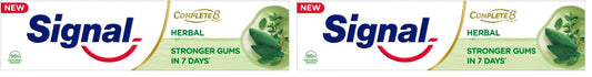Signal Complete 8 Nature Elements for Strengthened gums in 1 week Herbal Toothpaste 100ml (Pack of 2)