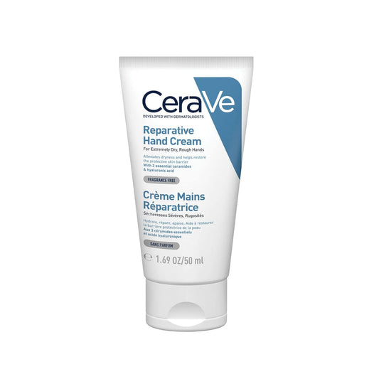 CeraVe Reparative Hand Cream | Hand Cream for Dry and Rough Hands with Hyaluronic acid and Ceramides | Fragrance Free | 1.69Oz, 50 ML