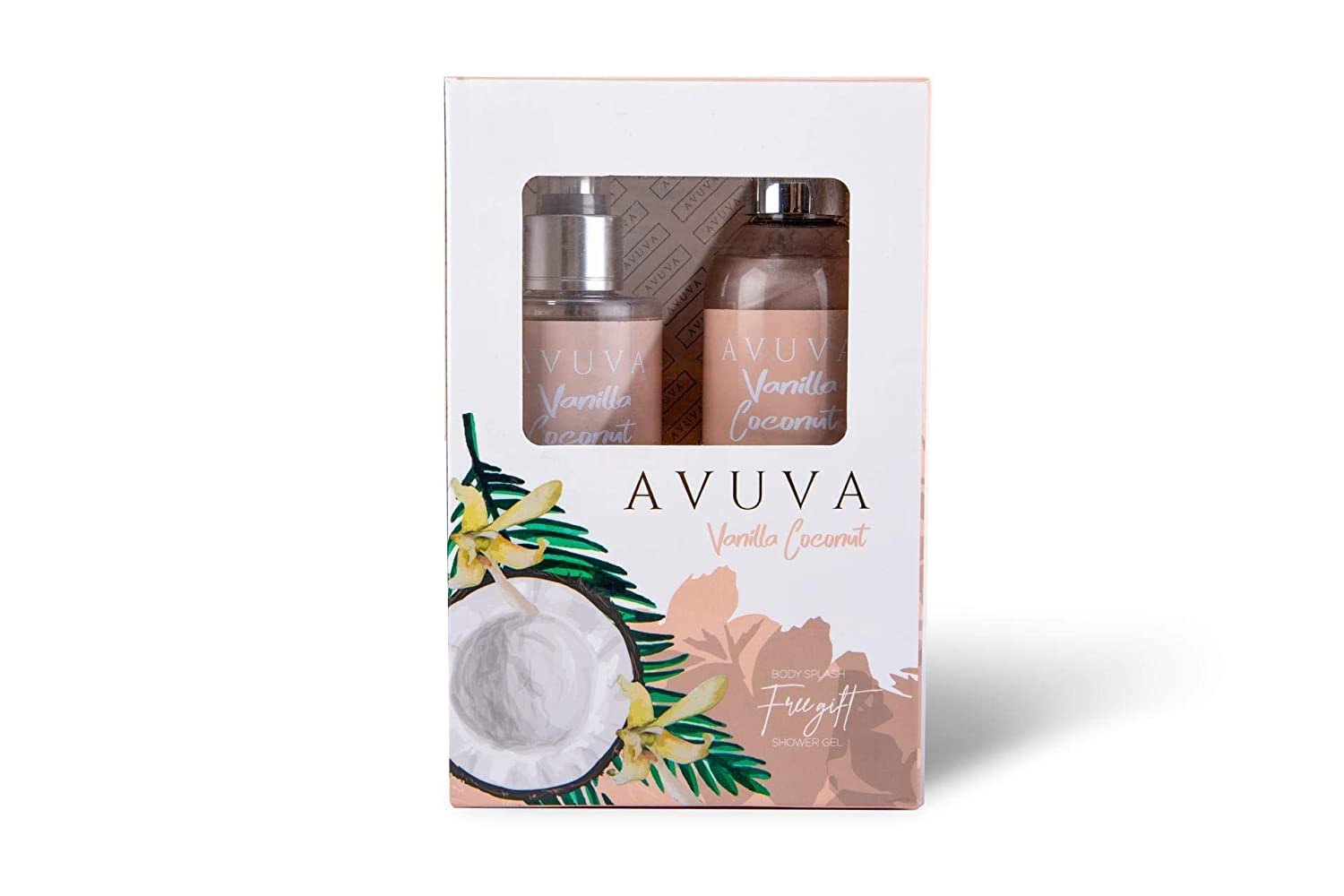 Avuva Body Splash Vanilla Coconut 253ml + AVUVA Shower gel 253ml Gift