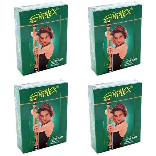 Simplex Super Thin 002 Natural Male Latex 4 Pack - 3 Pieces per one.