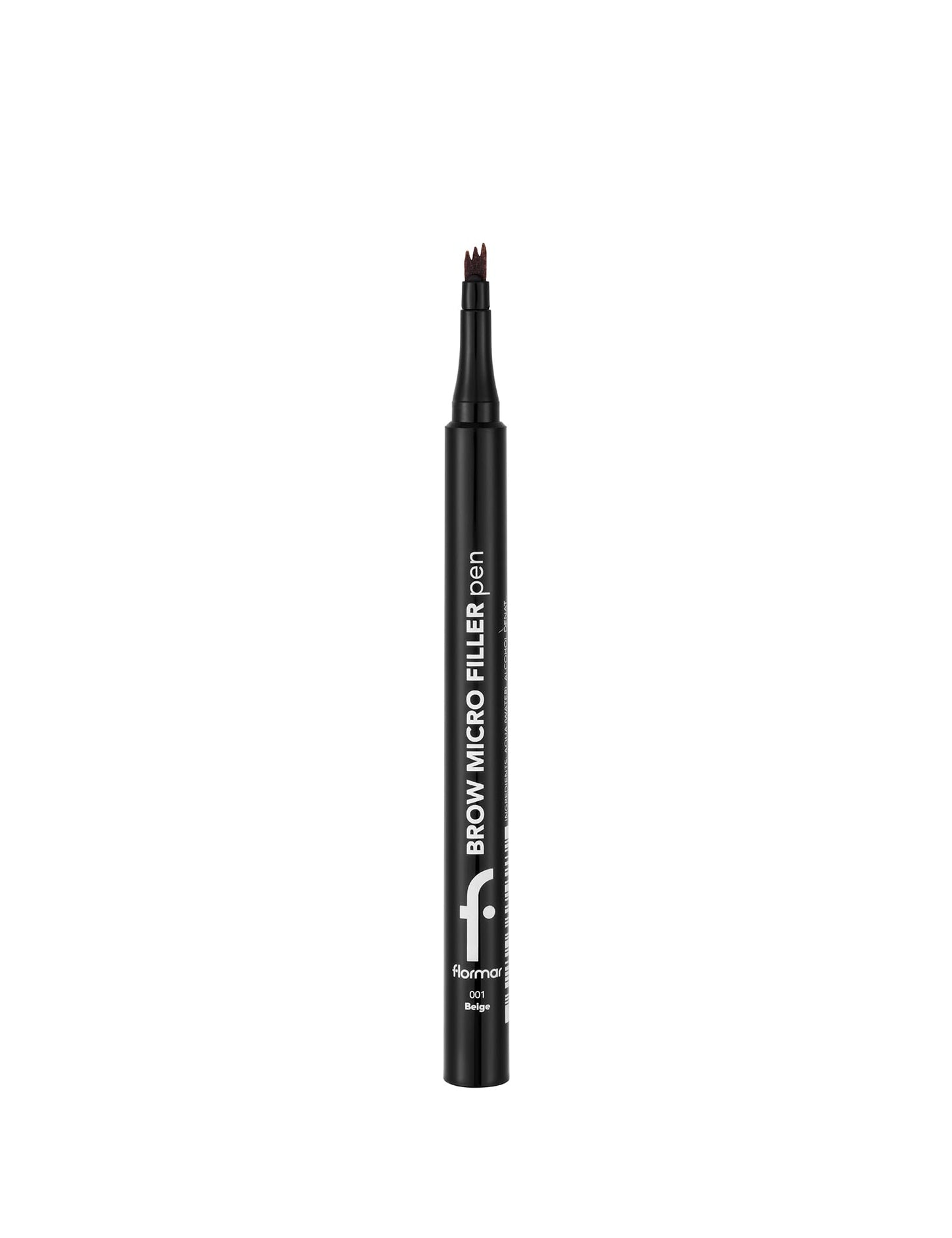Flormar Brow Micro Filler Pen – 001 Beige – Micro-Tip Brow Pen, Hair-Like Strokes, Long-Wear Definition