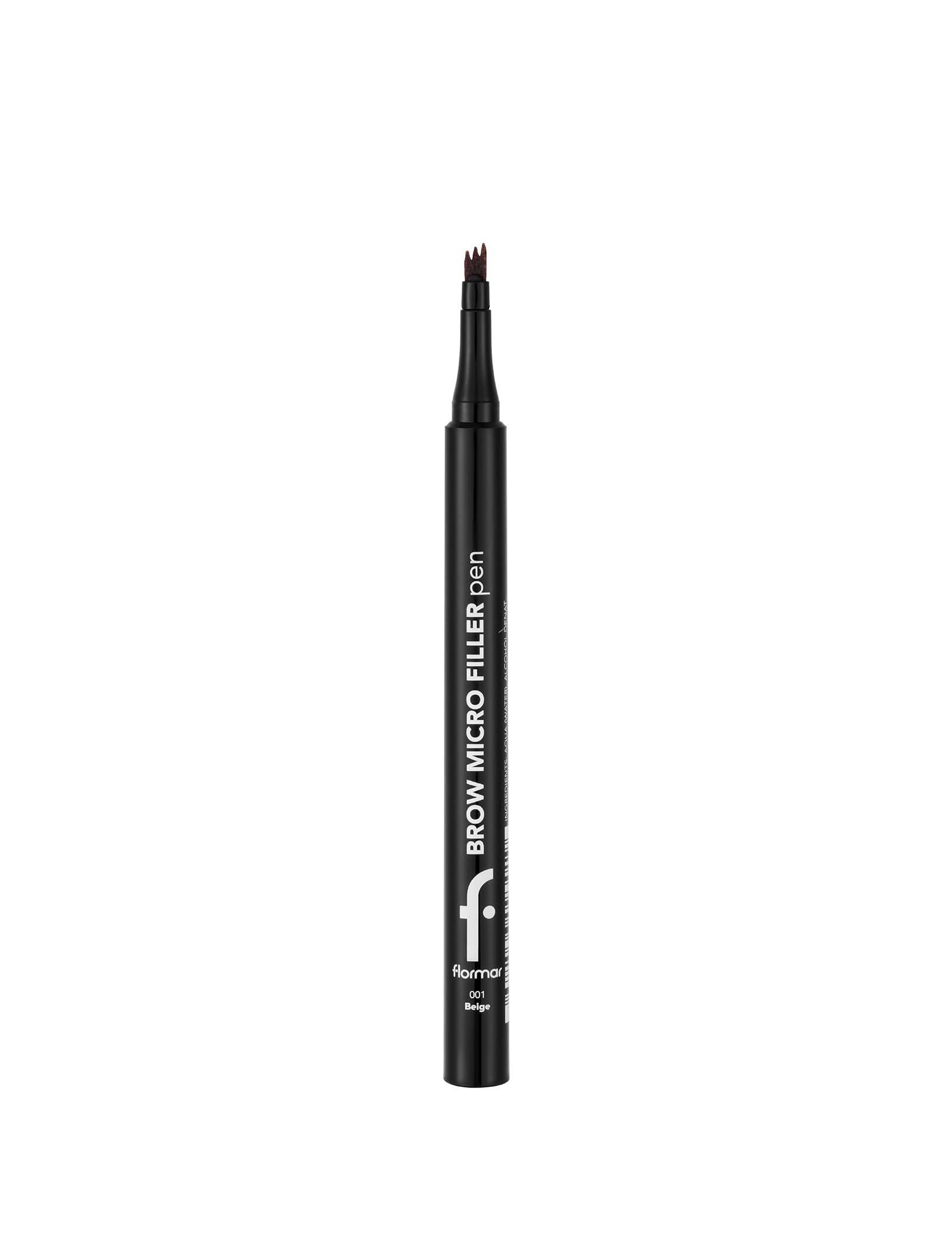 Flormar Brow Micro Filler Pen – 001 Beige – Micro-Tip Brow Pen, Hair-Like Strokes, Long-Wear Definition