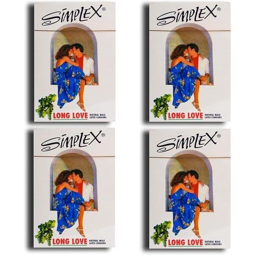 Simplex Long Love Natural Male Latex 4 Pack - 3pieces per one.