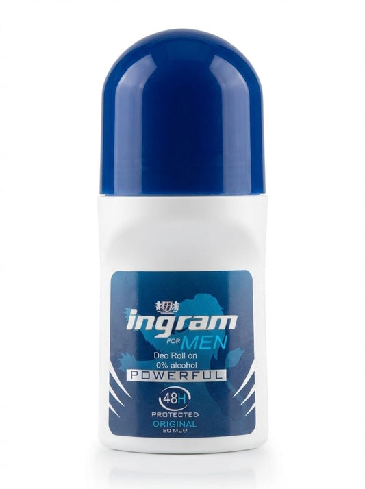 Ingram for Men Deo Roll-on, Powerful Original Scent, 0% Alcohol, 48H Protection, 50ml