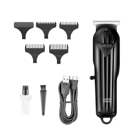 VGR V-982 Digital Display Professional Cordless Hair Clippers Cutter Rechargeable Wireless Hair Grooming Set Beard Trimming Beard Styling Li-ion Battery 600mAh 120 mins Runtime with 2 hrs charging