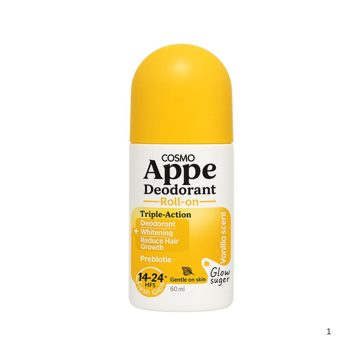 Cosmo APPE Deodorant Roll-on, Vanilla Scent, 60ml