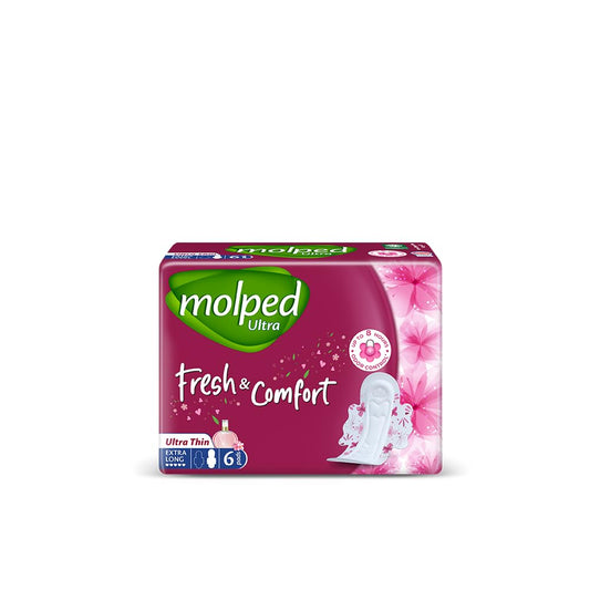 Molped Ultra - Fresh & Comfort - Single Pack - Extra Long - 6 Pads