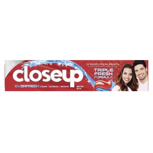 CLOSEUP Triple Fresh Formula Gel Toothpaste, Red Hot, 50ml