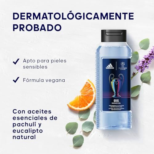 adidas UEFA Champions League Goal Shower Gel for Men 400ml - Amazon Egypt alternate view 4