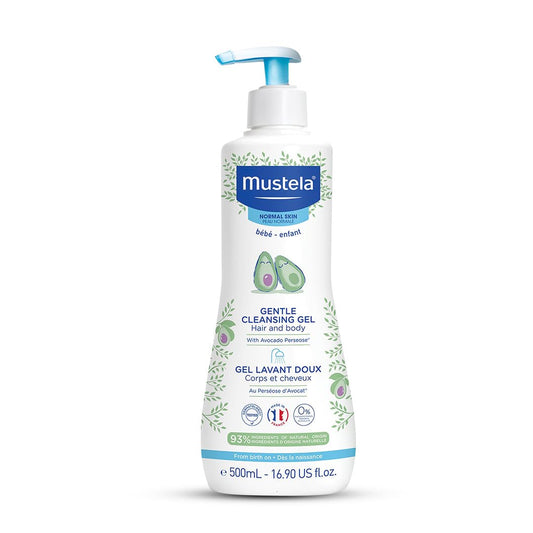 Mustela Bebe Dermo-Cleansing Gel for Hair and Body 16.9 fl oz (500 ml)