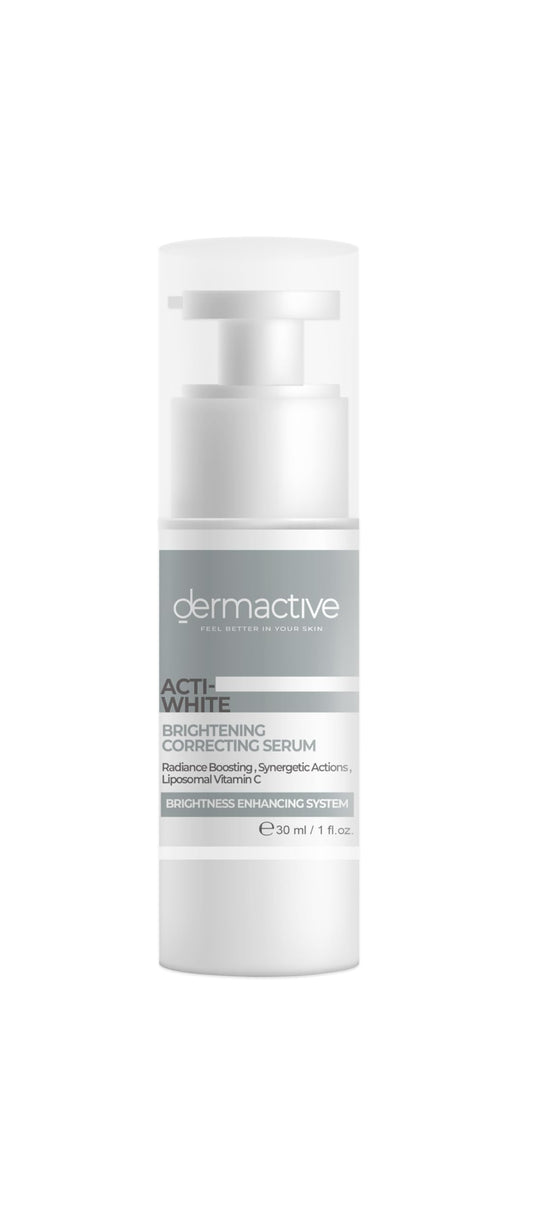 DERMACTIVE Acti‐White Brightening Serum – 30 ml Targeted Brightening, Skin Tone Correction, Lightweight & Fast Absorbing All Skin Types, Sensitive Skin, Daily Use – AM & PM