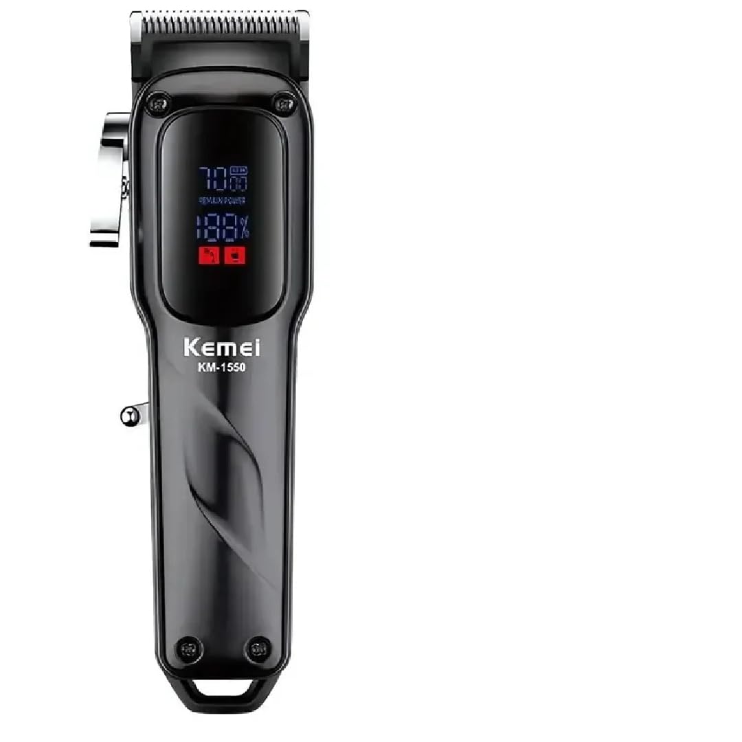 KEMEI Hair Trimmer KM-1550: Men's Rechargeable Professional Electric Hair Clippers Trimmer