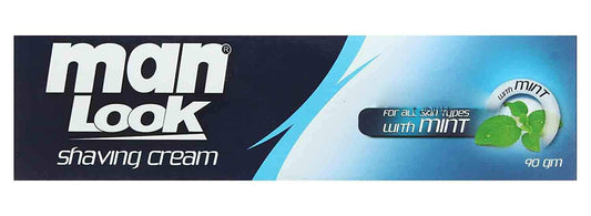MANLOOK Shaving Cream with Mint for All Skin Types (90g)