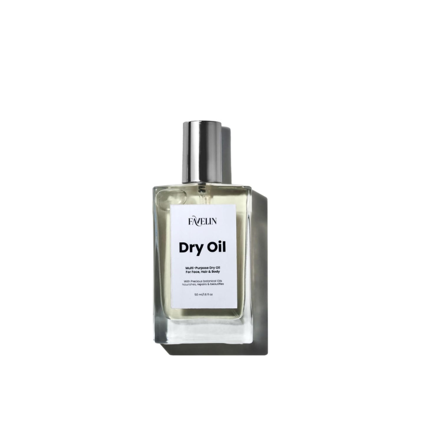 Favelin Dry Oil 50ml – Multi-Purpose for Face, Hair & Body | 7 Oils + Vitamin E | Non-Greasy, Fast-Absorbing Hydration & Glow | Nourish, Repair & Soften Skin & Hair