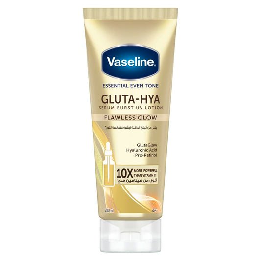 Vaseline Gluta-Hya Flawless Glow Serum Burst body Lotion,10x more powerful than vitamin c, for glowing & eventoned skin, 200ml