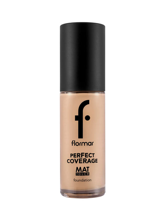 Flormar Perfect Coverage Mat Touch Foundation – 321 Natural Pastelle – Matte Finish Foundation, Shine Control, High Coverage Look, Smooth Skin Appearance