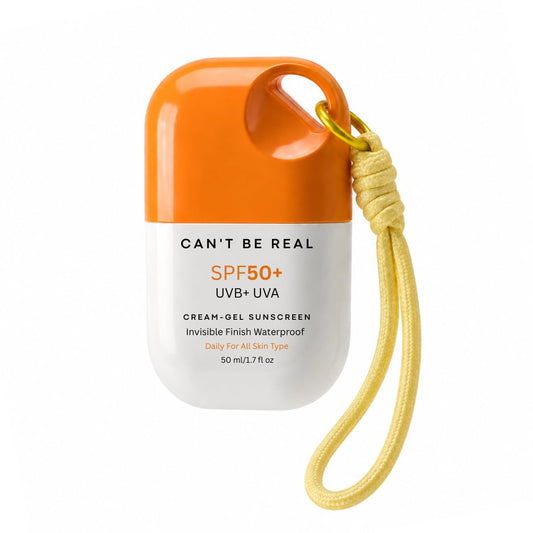 Can’t Be Real Cream-Gel Sunscreen SPF 50+ – UVA/UVB Broad Spectrum, Invisible Finish, Waterproof, Daily Sun Protection for All Skin Types – 50 ml / 1.7 fl oz