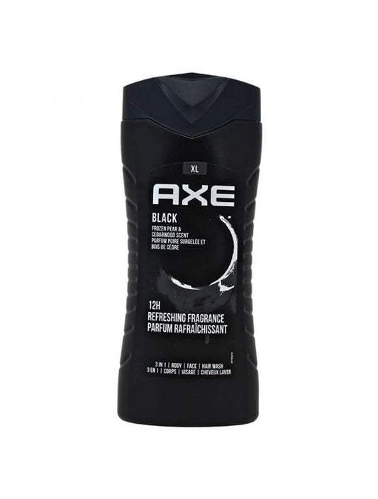 AXE Black 3 In 1 Body, Face & Hair Wash for Men, Long-Lasting Refreshing Frozen Pear Dermatologically Tested, 400ml