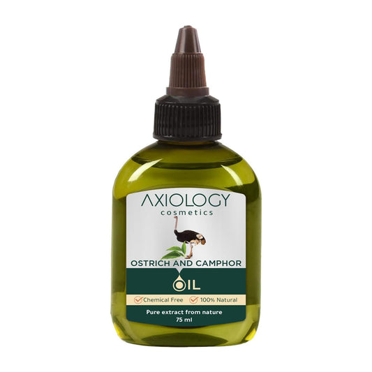 Silk Route Axiology Organic Ostrich & Camphor Oil - Undiluted, Pure & Natural 75ml