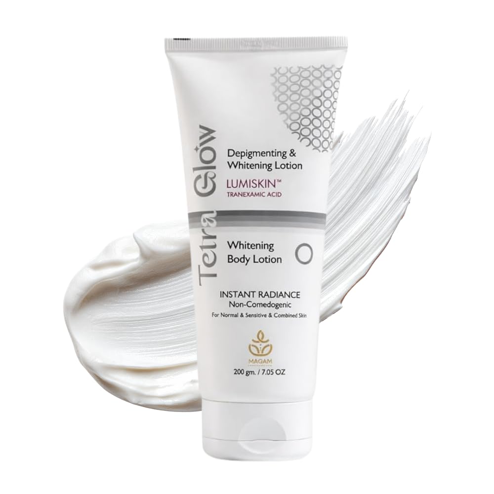 Tetra Glow Body Lotion with LUMiSKiNTM Tranexamic Acid, Instant Radiance, Non-Comedogenic, 200g