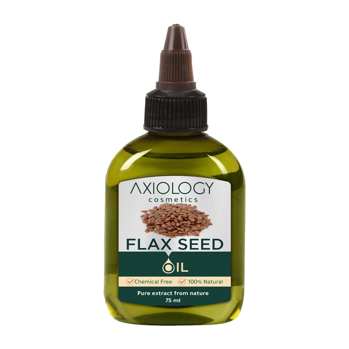 Silk Route Axiology Raw Linseed Oil - Cold Pressed - Unrefined for Skin, Body, Face and Hair - Moisturizing and Nourishing