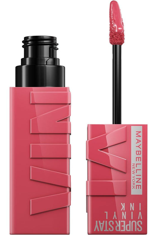 Maybelline New York SuperStay Vinyl Ink Pink Liquid Lipstick Vinyl Effect Gloss Lasting Hold - Sultry (160)