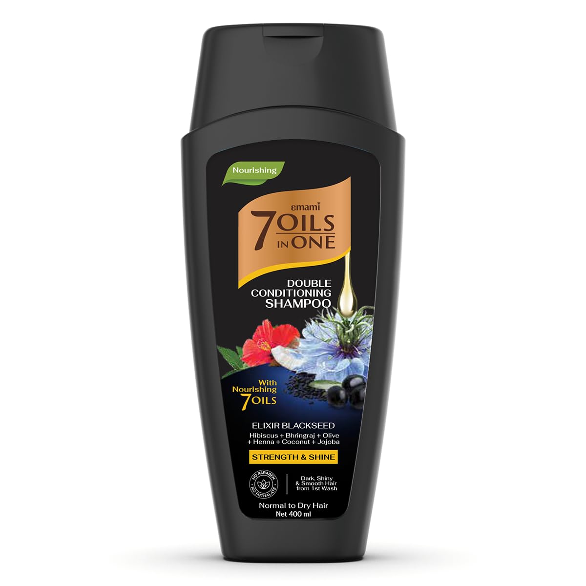 Emami 7 Oils in One Double Conditioning Shampoo Elixir Black seed 400 ML