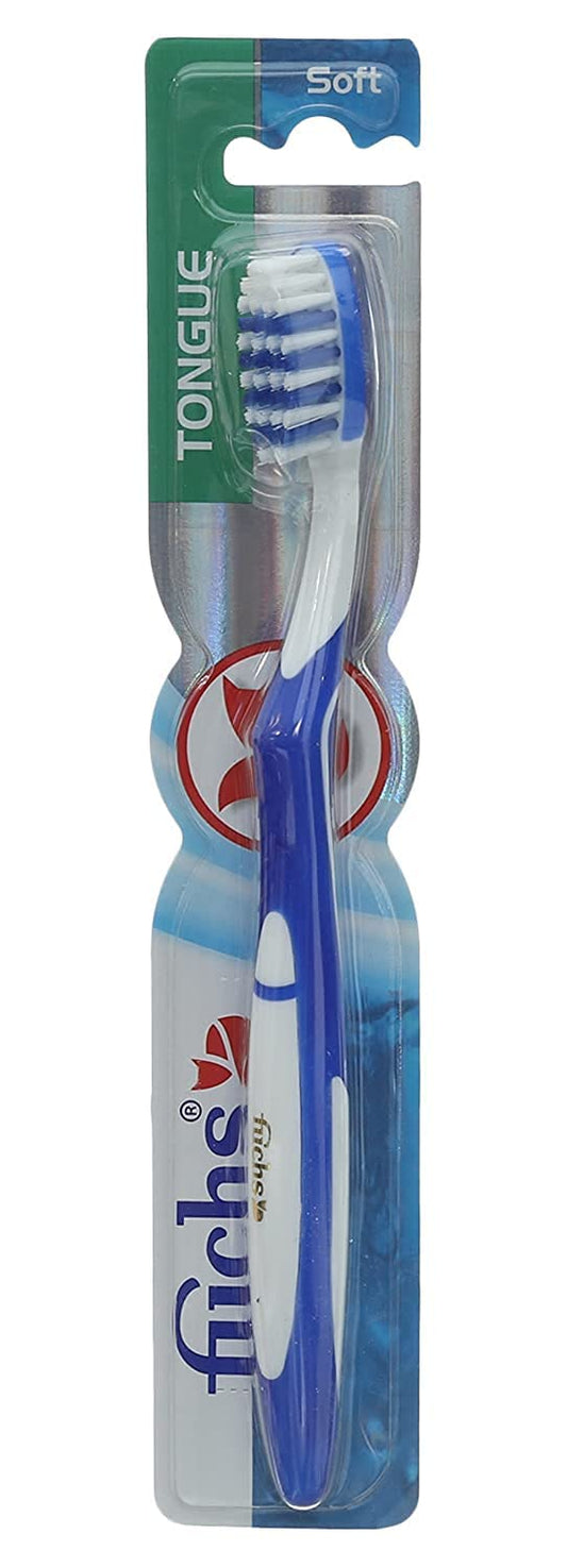Fuchs Tongue Toothbrush - Blue, Soft