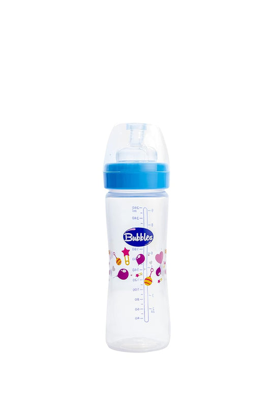 Bubbles Classic feeding bottle without hand 270ml Blue