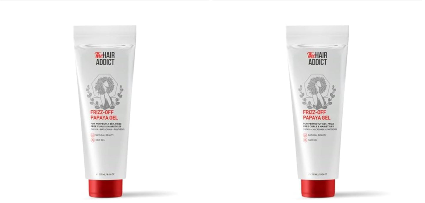 The Hair Addict Frizz Off Papaya Gel 250Ml (Pack of 2)