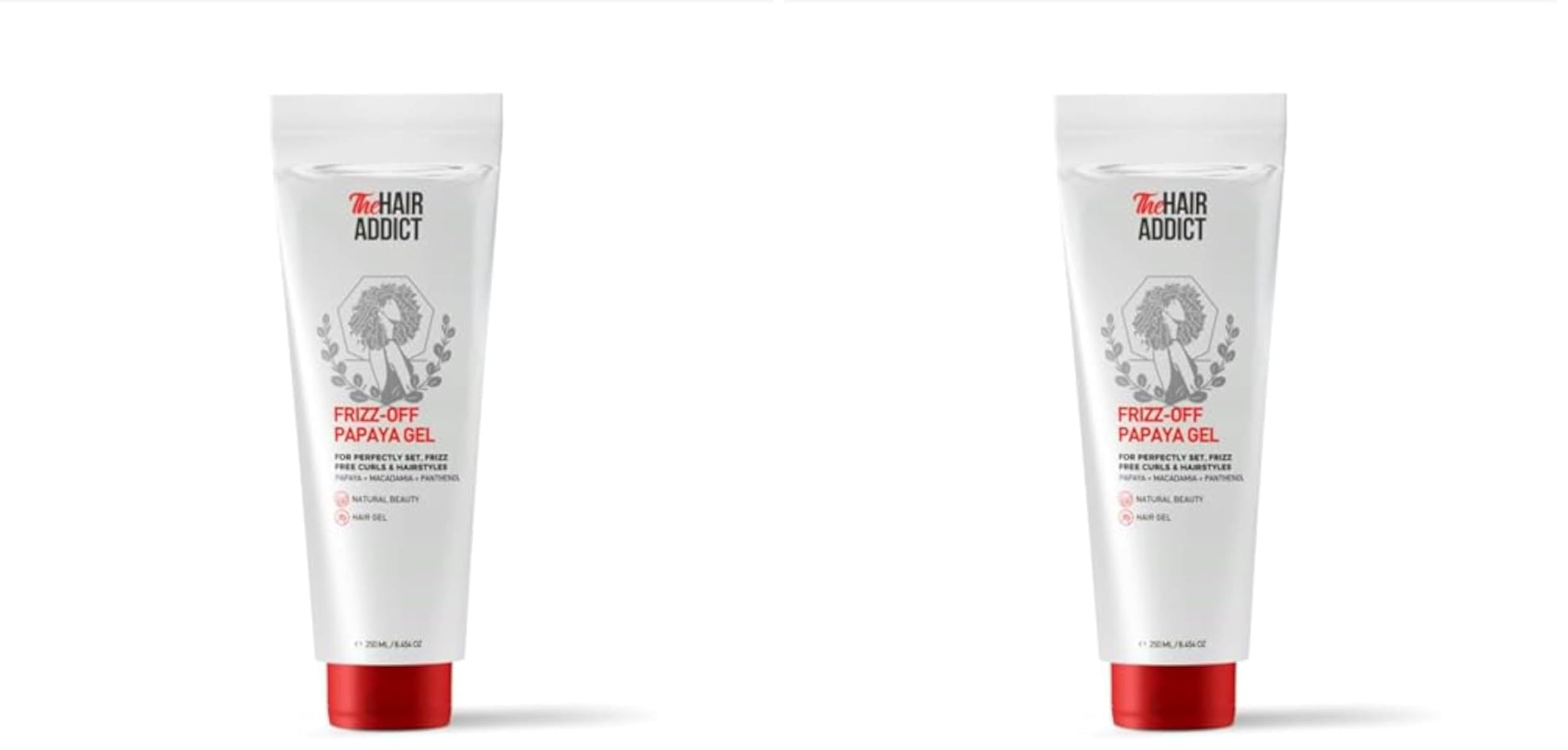 The Hair Addict Frizz Off Papaya Gel 250Ml (Pack of 2)