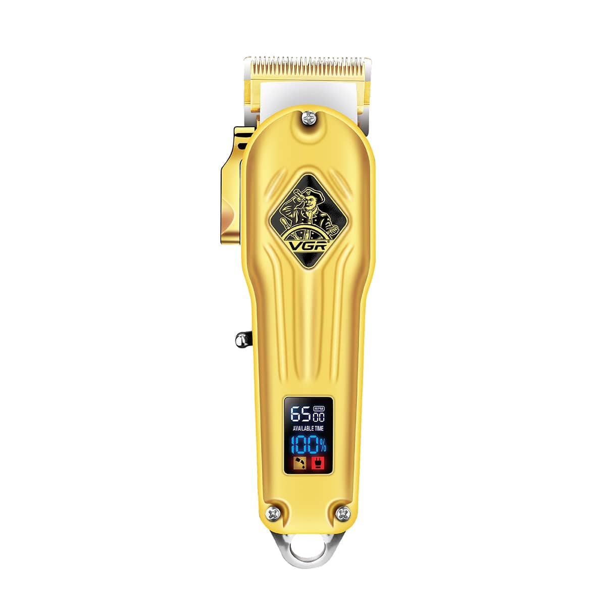 VGR V-267 rechargeable hair clippers men professional electric cordless metal hair trimmer clipper with LED display
