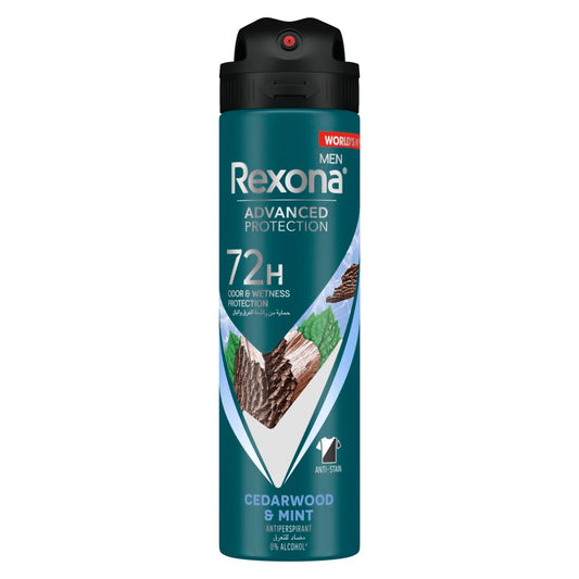 Rexona Men Advanced Protection 72H+ Antiperspirant Deodorant Mint Cool & Cedarwood Spray 150ML
