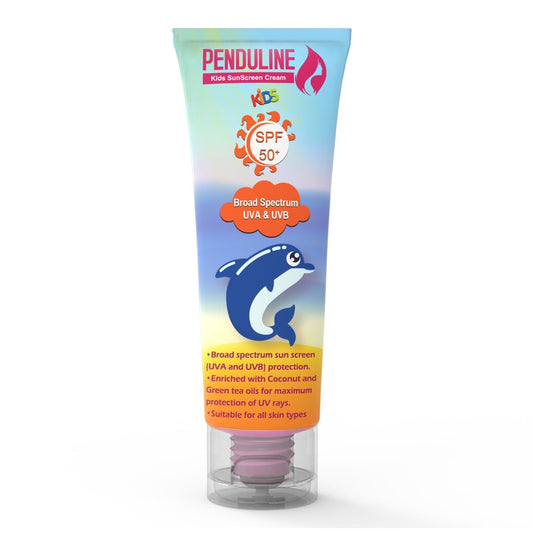 Penduline Kids Sunscreen Cream SPF 50+ with Coconut and Green Tea Oil for Ultimate Sun Protection 120 Ml