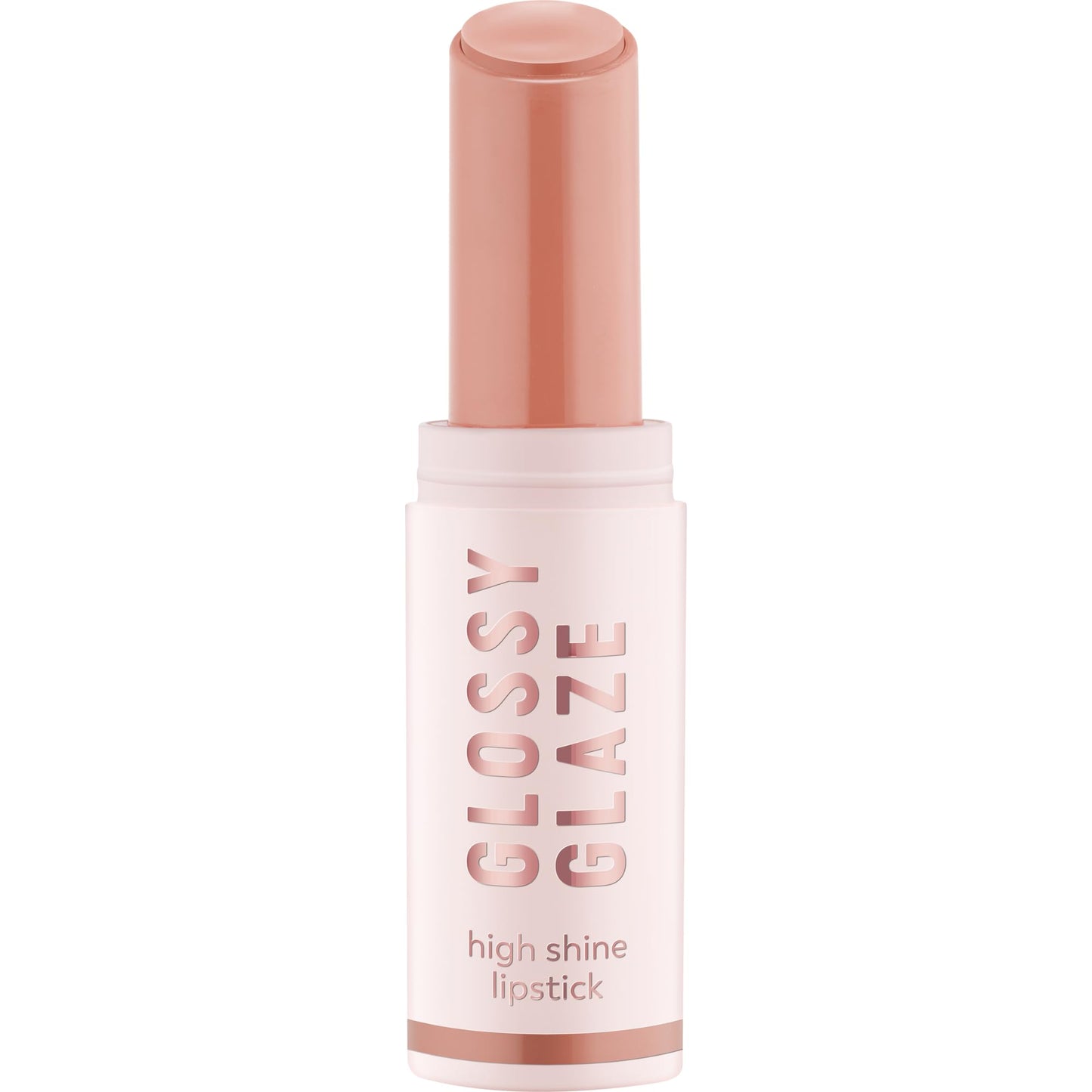 essence Shiny Glaze High Shine Lipstick, No. 02, Nude, Highly Pigmented, Glossy, Colour-Intensive, Vegan, Oil-Free, Paraben-Free, No Microplastic Particles, Pack of 1 (1.9 g)