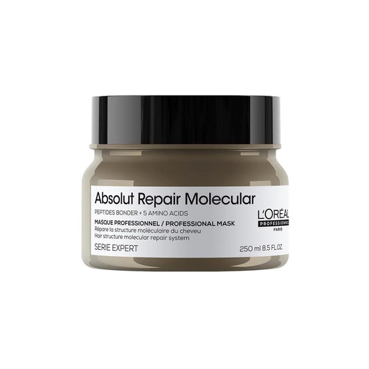 L’Oréal Professionnel, Absolut Repair Molecular Professional Concentrated Rinse-off Mask, Repair Damage & Restore Strength, Extra Detangling & Suppleness, For All Damaged Hair Types,SERIE EXPERT,250ml