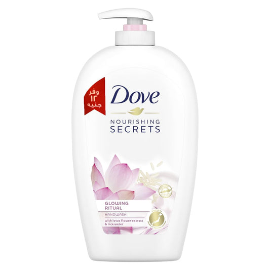 Dove Nourishing Secrets Hydrating Handwash Made with Lotus flower extract & Rice water for Soft Smooth hands Glowing Ritual 500ML Promotion