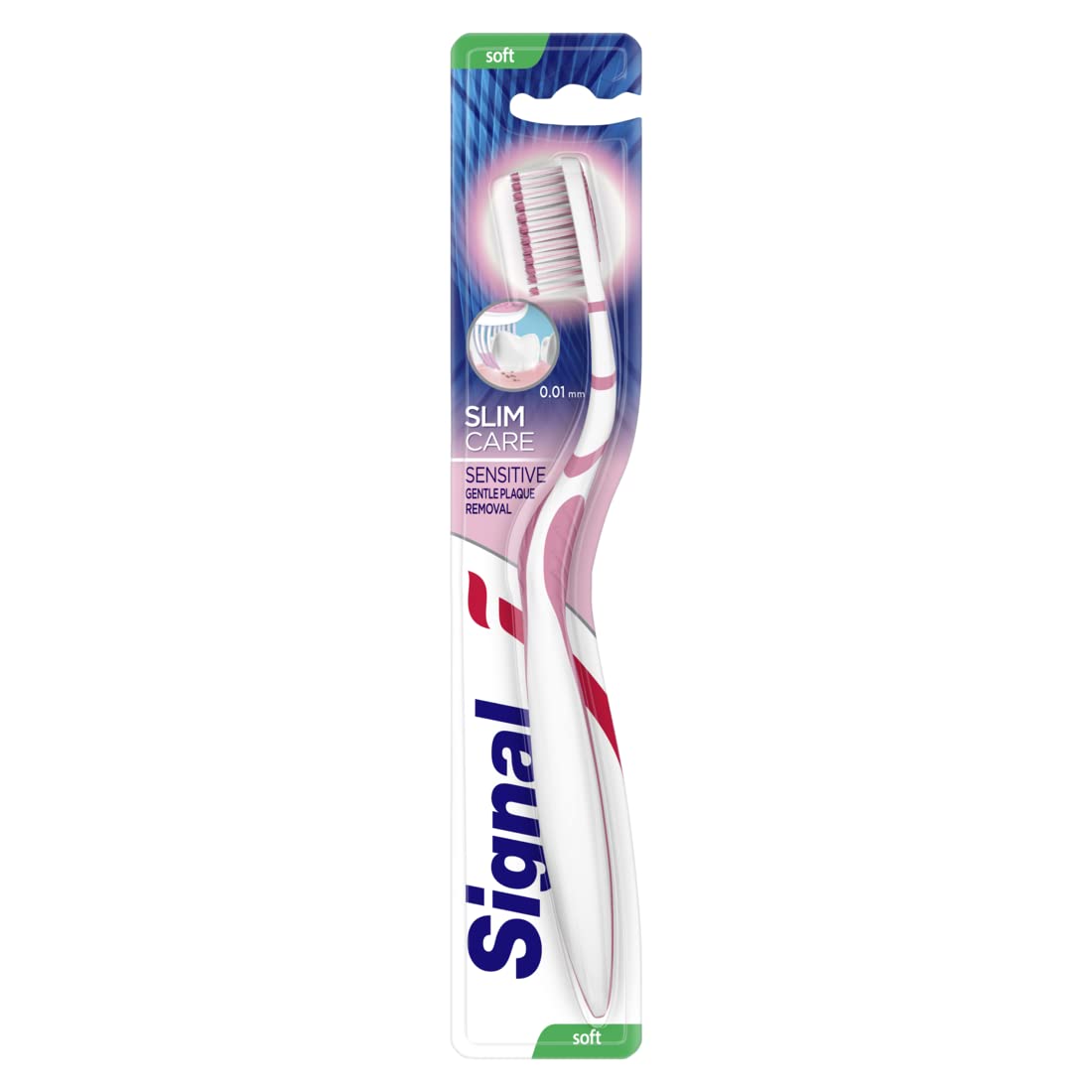 Signal Slim Care Double Care Sensitive Soft for gentle plaque removal Toothbrush 1PC